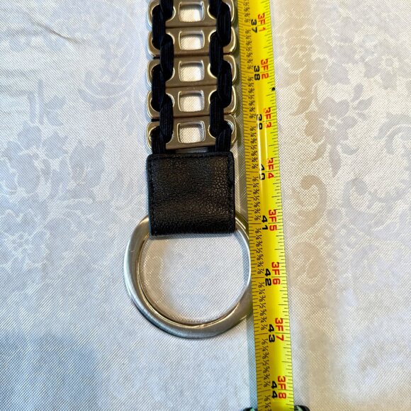 Chico’s Women’s Belt – Contemporary Black & Silver Stretch – Size Large - Picture 8 of 10